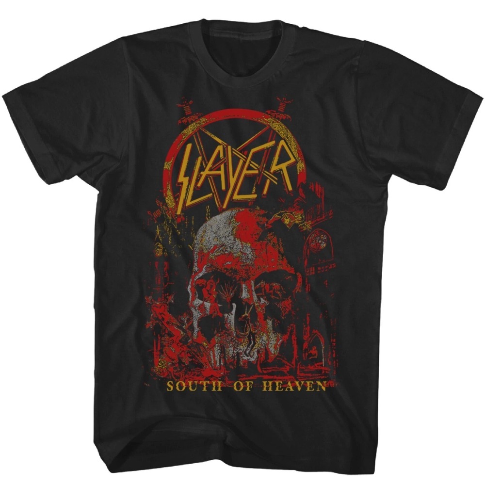 Slayer South Of Heaven T Shirt Mens Rock And Roll Music Band Classic Tee Black